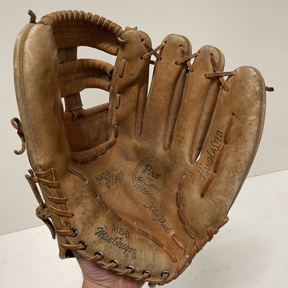 Vintage MACGREGOR MSB Pro Model Natural Pocket Right Handed 12.5" Softball Glove